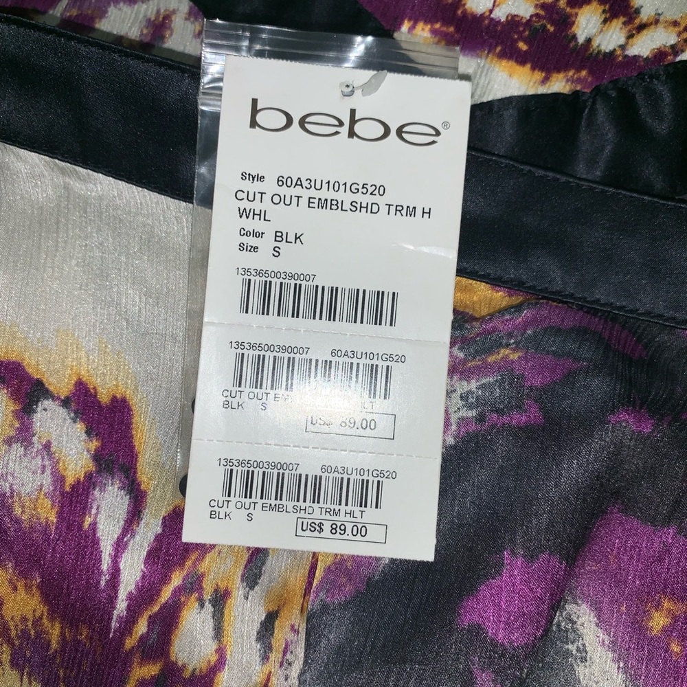 Bebe cut out Silk Halter Mini Dress - Picture 5 of 5